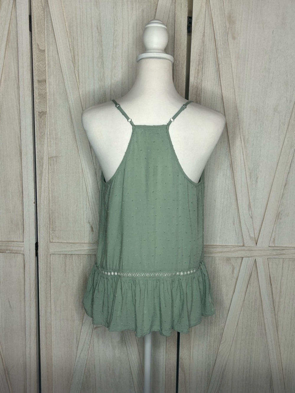 love on a hanger Sage Green Embroidered V-Neck Camisole - Picture 5 of 11
